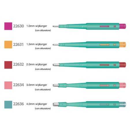 3 mm diameter kai biopsy curettes with obturator - 1 piece