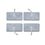 Rectangular electrodes for electrostimulation with cable - pack of 4.