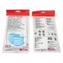 Masque chirurgical filtrant gisafe 98% 3 plis type iir avec élastiques - adultes - bleu clair - flowpack - pack 10 pièces.