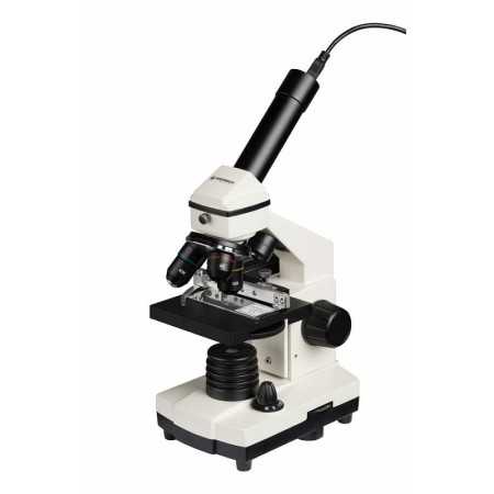 Microscope Bresser Biolux NV 20-1280x avec caméra oculaire USB HD