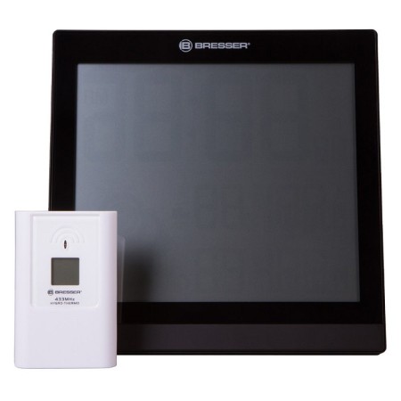 Bresser temeotrend jc lcd weather wandklok, zwart