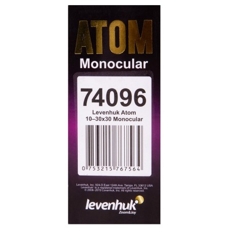 Levenhuk atom monoculaire 10–30x30
