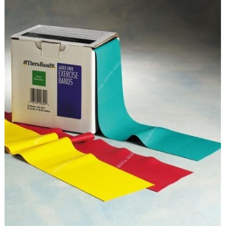 Élastique thera-band 22,85 m. x 10 cm - sans latex - rouge