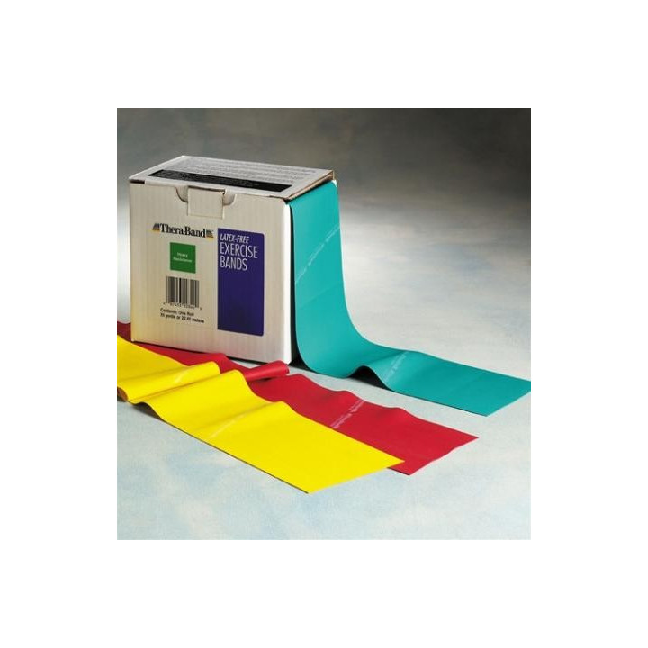 FASCIA ELASTICA THERA-BAND 22,85 m. x 10 cm - LATEX FREE - ROSSO