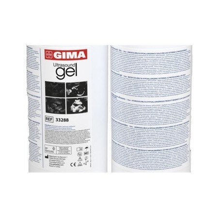 Gel ultrasonique bleu - flacon de 1 litre - pack  18 pièces.