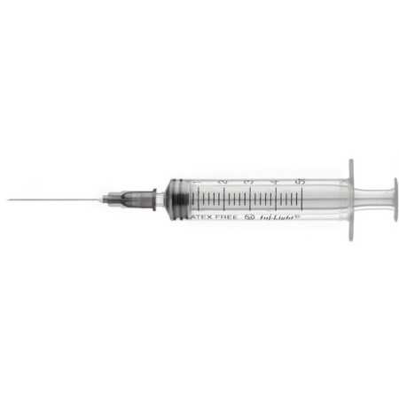 Injekční stříkačka 2,5 ml INJ/LIGHT s centrálním Luer kuželem s jehlou 21G- 100 ks.