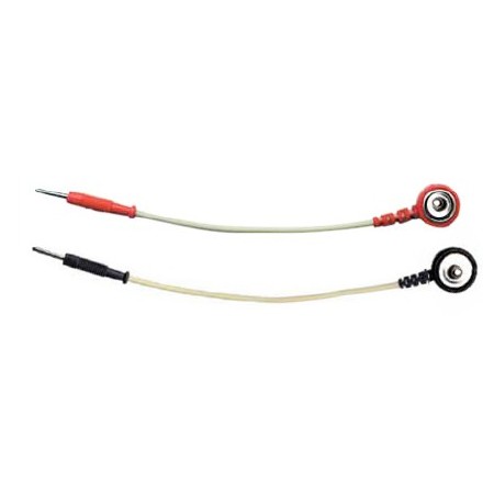 Adattatore spina 2 mm/filo/a clip maschio rosso o nero