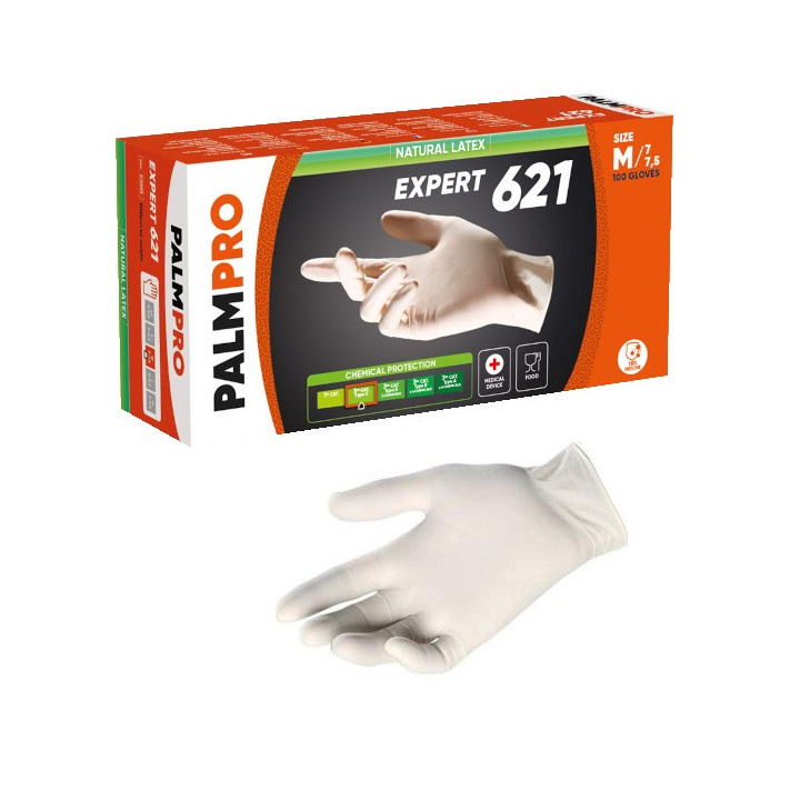 Guantes desechables de látex con polvo MULTIPRO SENSITIVE ESMS - 100 uds.