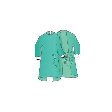 Blouses chirurgicales jetables stériles standard en non-tissé hydrofuge - 18 pièces