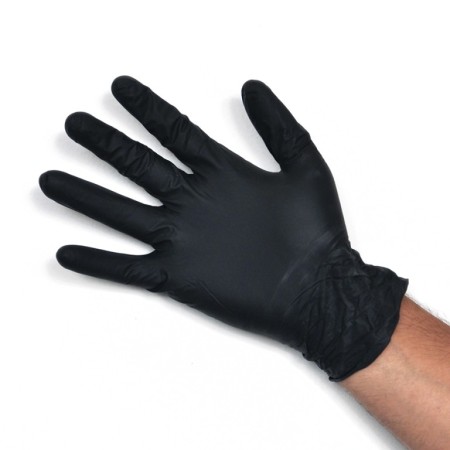 Guantes desechables de nitrilo negro doc black powder free - 100 uds.