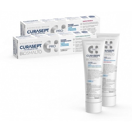 Curasept biosmalto home shock action mousse 50 ml eper vagy menta