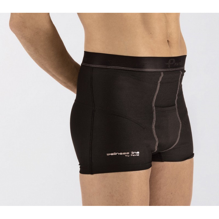 Wysokie bokserki na przepuklinę ErniaBoxer, kolor czarny, Wellness 655