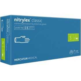 Gants jetables en nitrile sans poudre NITRYLEX CLASSIC BLUE - 100 pcs.