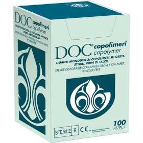 Guantes desechables de copolímero sobre papel, estériles, sin polvo para pieles sensibles - 100 uds.