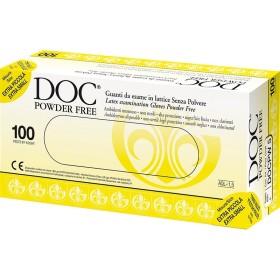 Disposable Latex Gloves Powder Free DOC POWDER FREE - 100 pcs.