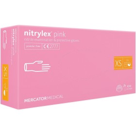 Rękawiczki nitrylowe jednorazowe bezpudrowe NITRYLEX PINK – 100 szt.