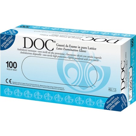 Guanto in lattice naturale, finemente talcato con amido vegetale doc - 100 pz.