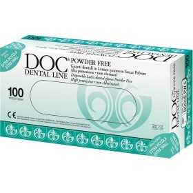 Guante de látex natural y sin polvo para pieles sensibles DOC LÍNEA DENTAL - 100 uds.