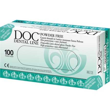 Gant en latex naturel et non poudré pour peaux sensibles DOC DENTAL LINE - 100 pcs.