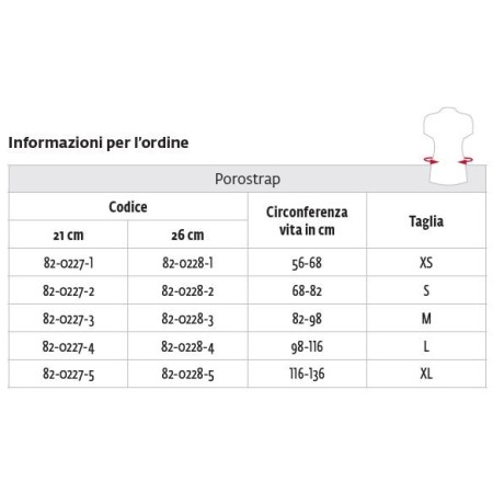 Porostrap lendenband voor acute, subacute of chronische lage rugpijn