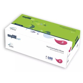 Luvas de vinil easycare pf sem pó - 100 unidades.