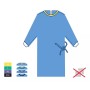 Halate sms sterile de unică folosință - ambalate individual - 25 buc.