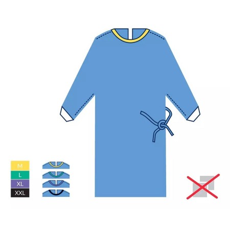 Sms sterile disposable gowns - individually wrapped - 25 pcs.