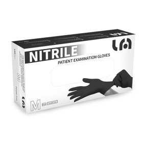Wegwerphandschoenen van zwart nitril zonder poeder - 100 stuks.