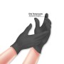Gants jetables en nitrile noir sans poudre biosoft pf black food - 100 pcs