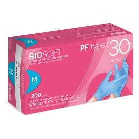 Rękawice nitrylowe jednorazowe bezpudrowe BIOSOFT PF typ 30 - 100 szt.