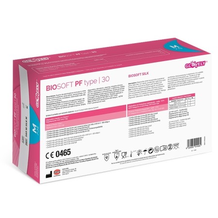 Gants jetables en nitrile non poudrés biosoft pf type 30 - 100 pcs