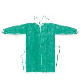Zelený kabát z netkané textilie ISOGOWN - 10 ks.