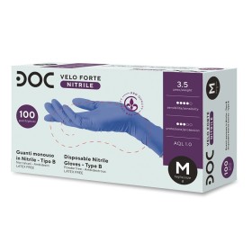 Guanti in nitrile blu Powder Free DOC ZEROVELOFORTE - 100 pz.