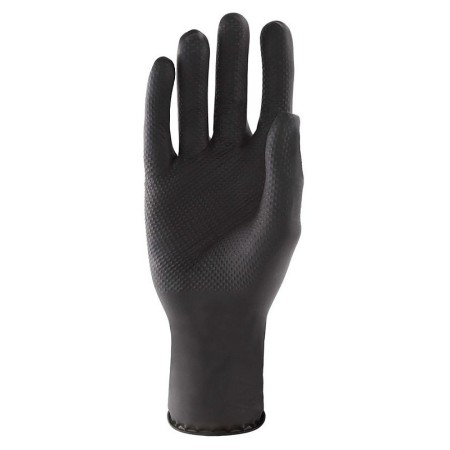 Guanti in nitrile nero senza polvere glovely biosafe pf tech black - 50 pz