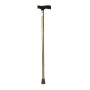 Anodized aluminum stick with non-slip tips - bronze color - foldable and height adjustable