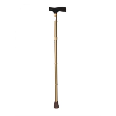 Anodized Aluminum Stick With Non-Slip Tips - Bronze Color - Foldable And Height Adjustable