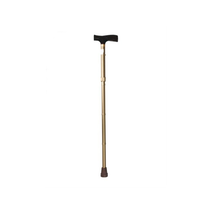 Anodized Aluminum Cane with Non-Slip Tips - Bronze Color - Folding and Height-Adjustable