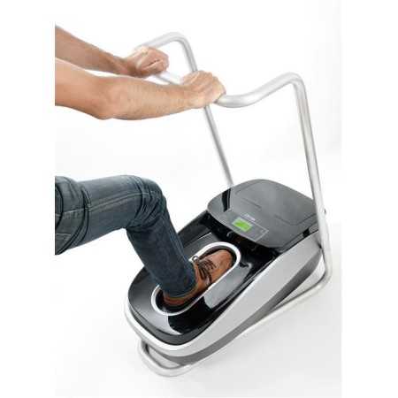 ORMA device for automatic covering of shoes with hygienic socks