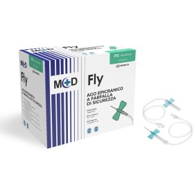 Aghi a farfalla monouso fly con sistema di sicurezza 50 pz.