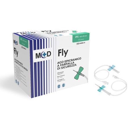 Aghi a farfalla monouso fly con sistema di sicurezza 50 pz.
