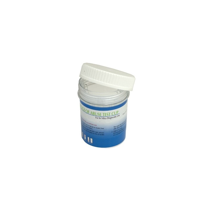 Drogatest BASE Multi-Cup-Base se 7 analyzovanými látkami, 2 příměsemi a teplotou - 10 testů