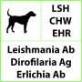 Test rapide vétérinaire lsh+chw+ehr pour leishmania, dirofilaria et ehrlichia - 10 tests