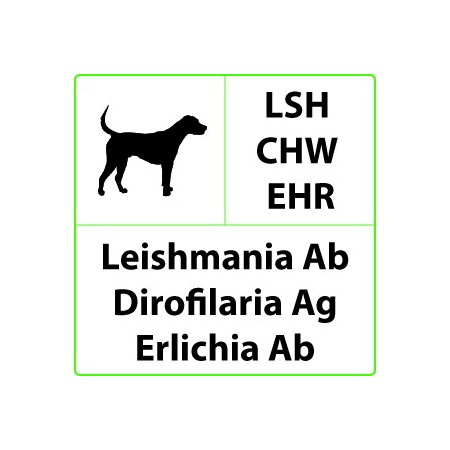 Test rapido veterinario lsh+chw+ehr per leishmania, dirofilaria e ehrlichia - 10 test