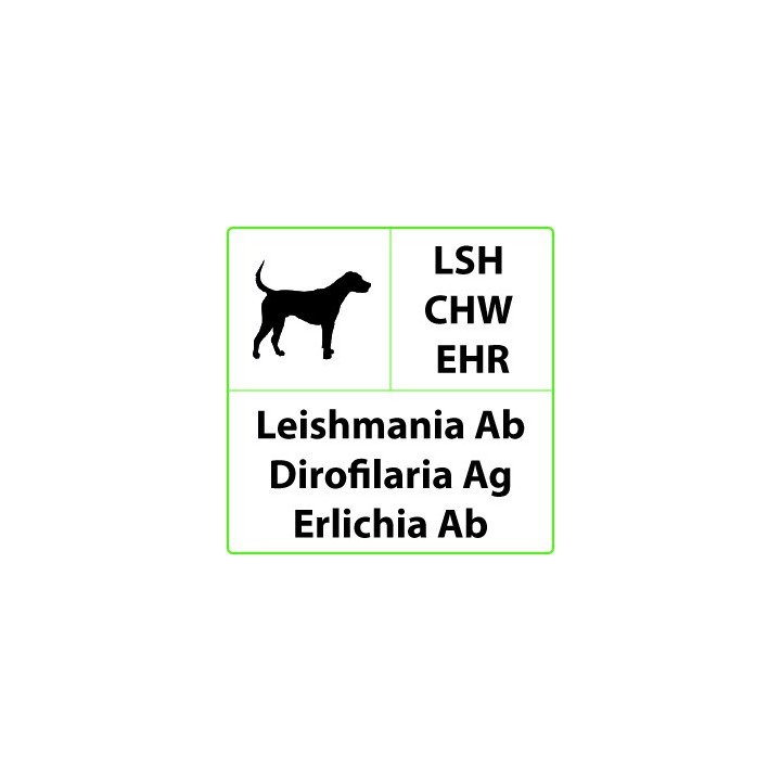 LSH+CHW+EHR Veterinary Rapid Test for Leishmania, Heartworm and Ehrlichia - 10 Tests