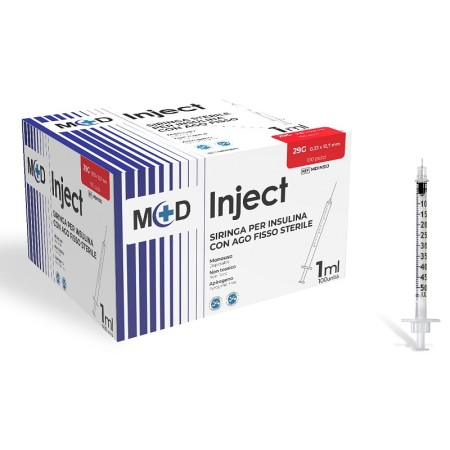 Siringa da insulina inject 1 ml con ago 29g