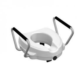 Toilet seat with central screw and fixed armrests 12.5 cm