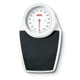 White Mechanical Floor Scale with Black Mat SECA 762