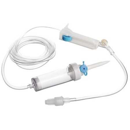 Set de perfusion 2 voies de 6 ml avec tube de 150 cm - 25 pcs.