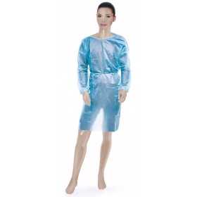 Jednorázové návštěvnické šaty v TNT 20gsm modré - 10 ks.