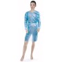 Jednorázové návštěvnické šaty z netkané textilie 25gsm modré - 10 ks.